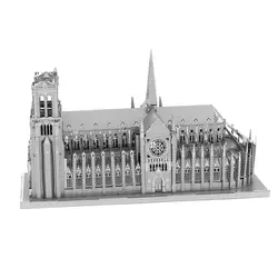 6 Kit modello in metallo 3D della cattedrale di Notre Dame